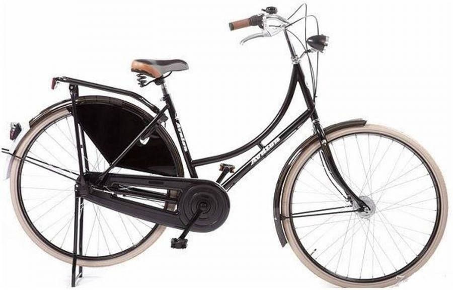 Avalon Classic De Luxe 28 Inch 50 cm Dames 3V Terugtraprem Zwart -  Fietskopen.shop