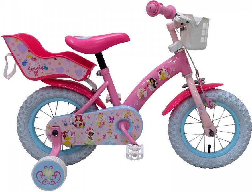 Disney Princess Kinderfiets Meisjes 12 inch Roze Poppenzitje Roze online kopen