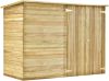 VIDAXL Fietsschuur 232x110x170 cm ge&#xEF, mpregneerd grenenhout online kopen